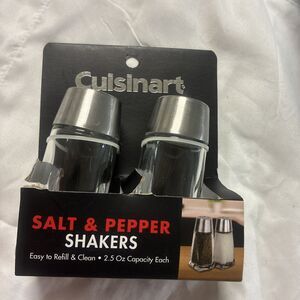 Cuisinart Glass Salt and Pepper Shaker Set With Silver Caps 2.5oz